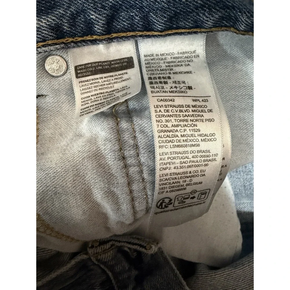 Levis 505 Jeans Mens 38x29 Blue Regular‎ Straight Light Wash Denim Pants